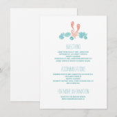 ビーチ水中財宝ホワイトズ結婚詳細 エンクロージャーカード (正面/裏面)