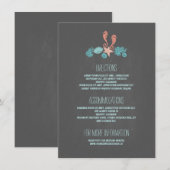 ビーチ水中財宝結婚の詳細 エンクロージャーカード (正面/裏面)