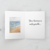 ビーチ水彩サンキューカード サンキューカード (内部)