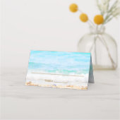 ビーチ水彩座席表 プレイスカード (正面)