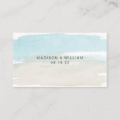 ビーチ水彩結婚式rsvpウェブサイトカード エンクロージャーカード (裏面)