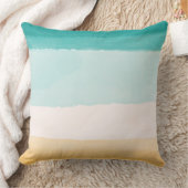 ビーチ水彩 クッション (ブランケット)