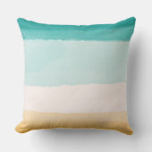 ビーチ水彩 クッション (正面)