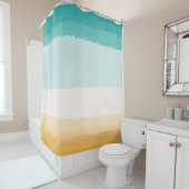 ビーチ水彩 シャワーカーテン (インサイチュ)