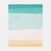 ビーチ水彩 フリースブランケット (正面)