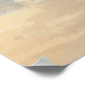 ビーチ水彩 ポスター (角)