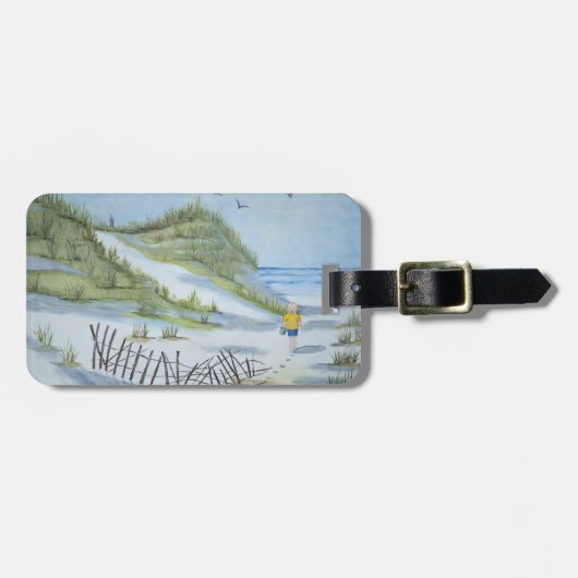 ビーチ水彩 ラゲッジタグ (正面横)