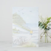 ビーチ水彩 便箋 (スタンド正面)