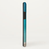 ビーチ水砂とティール(緑がかった色)ブルーパーソナライズされた Case-Mate iPhoneケース (裏面/右)