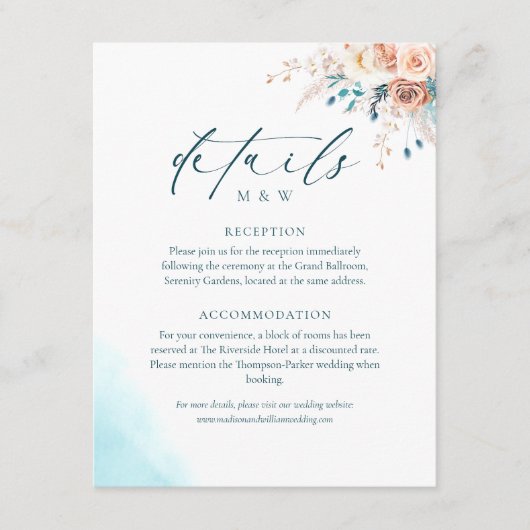 ビーチ水結婚色 エンクロージャーカード (正面)