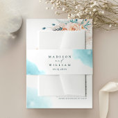 ビーチ水結婚色 招待状ベリーバンド