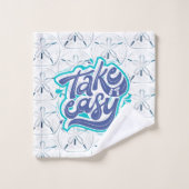 ビーチ水色サンドドルテイクit簡単 バスタオルセット (ウォッシュタオル)