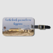 ビーチ沿岸のビーチの荷物タグの美しい ラゲッジタグ (正面横)