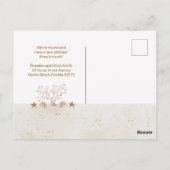 ビーチ沿岸の新しい家の移動のお知らせ ポストカード (裏面)