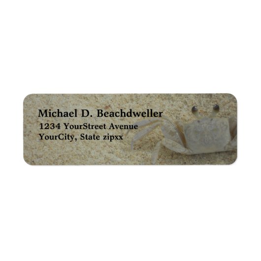 ビーチ沿岸カニ ラベル (正面)