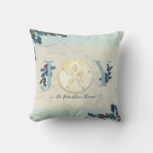 ビーチ沿岸クリスマスジョイサンドドルホリー名 クッション (正面)