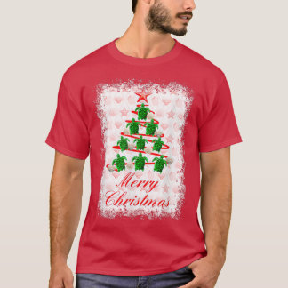 ビーチ沿岸クリスマスメリークリスマス Tシャツ