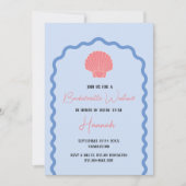 ビーチ沿岸バチェロレッテウィークエンドシーシェル 招待状 (正面)