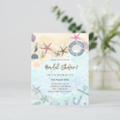 ビーチ沿岸ブライダルシャワー招待状砂海ライフ (スタンド正面)