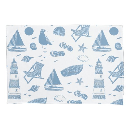 ビーチ沿岸枕ローケース 枕カバー (正面)