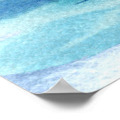 ビーチ沿岸海教会の水の色 ポスター (角)