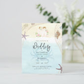 ビーチ沿岸結婚式招待状砂海ライフ (スタンド正面)