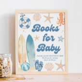 ビーチ沿岸赤ちゃんシャワーベビー本 ポスター