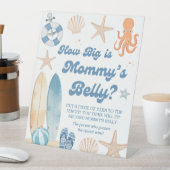 ビーチ沿岸赤ちゃんシャワー彼女の腹の大きさ 台座サイン (インサイチュ)