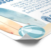 ビーチ沿岸赤ちゃんシャワー言わないベビーゲーム ポスター (角)