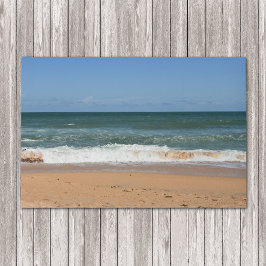 ビーチ波が海岸に打ち寄せる ドアマット