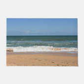 ビーチ波が海岸に打ち寄せる ドアマット (正面)