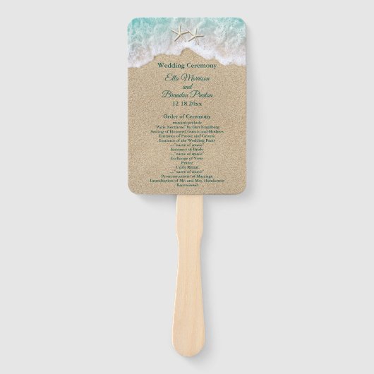 ビーチ波とヒトデ結婚式 プログラムファン ハンドファン (正面)