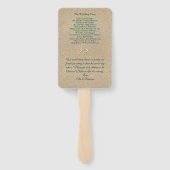 ビーチ波とヒトデ結婚式 プログラムファン ハンドファン (裏面)