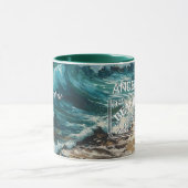ビーチ波と砂テーマ絵を描ズ マグカップ (中央)