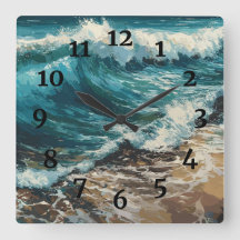 ビーチ波と砂絵画の