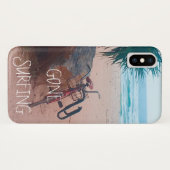 ビーチ波サーフィン及び自転車 Case-Mate iPhoneケース (裏面(横))