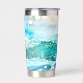 ビーチ波ターコイズ海 保温保冷タンブラー (左面)