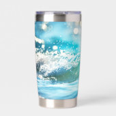 ビーチ波ターコイズ海 保温保冷タンブラー (正面)
