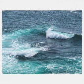 ビーチ波ブランケット フリースブランケット (正面(横))