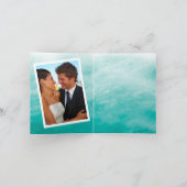 ビーチ波写真サンキューカード カード (内部)