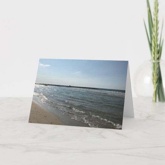 ビーチ波写真 カード (正面)