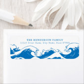 ビーチ波差出人住所ラベル ラベル (インサイチュ)