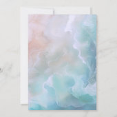 ビーチ波沿岸結婚の 招待状 (裏面)