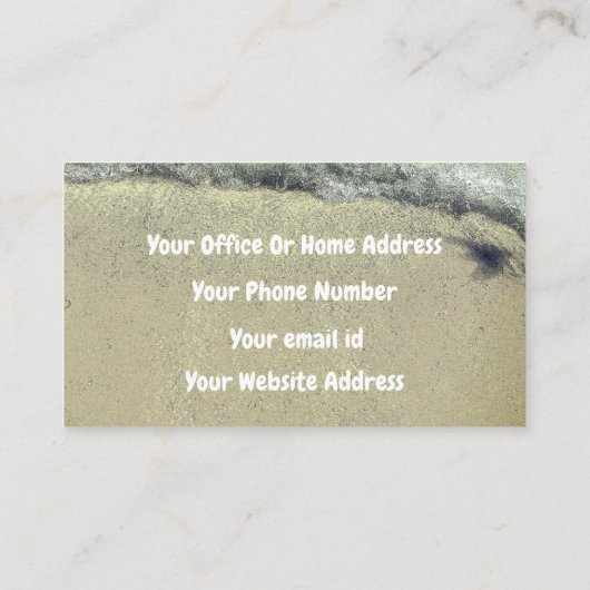 ビーチ波海ピンクアートエレガントサロン 名刺 (裏面)