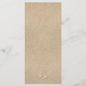 ビーチ波結婚のメニュー プログラム (裏面)