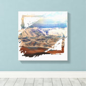 ビーチ波青 キャンバスプリント (インサイチュ (ウッドフロア))