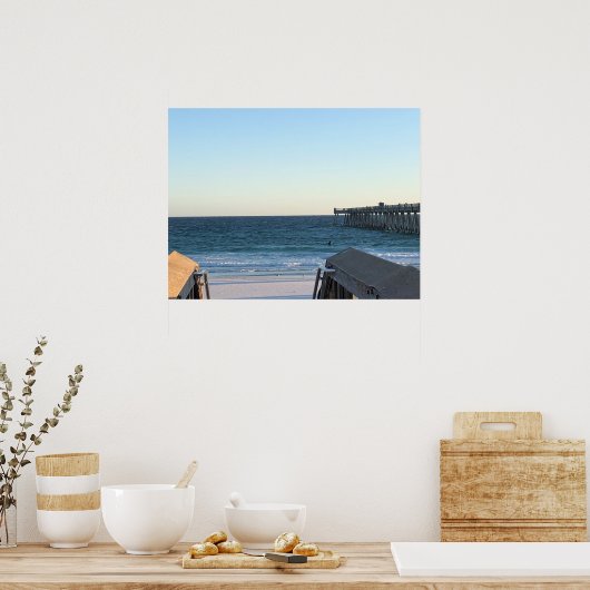 ビーチ波 ポスター (キッチン)