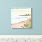ビーチ波 | 沿岸海水色 キャンバスプリント (インサイチュ (ウッドフロア))