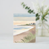 ビーチ波 | 沿岸海水色 ポストカード (スタンド正面)