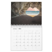 ビーチ洞窟の恋人2025 カレンダー (1月 2026)